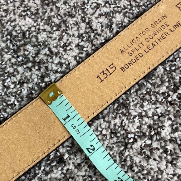 FRONTIER SERIES - ALLIGATOR GRAIN SPLIT COWHIDE BONDED LEATHER LINED BELT  - S3 - Picture 9 of 9